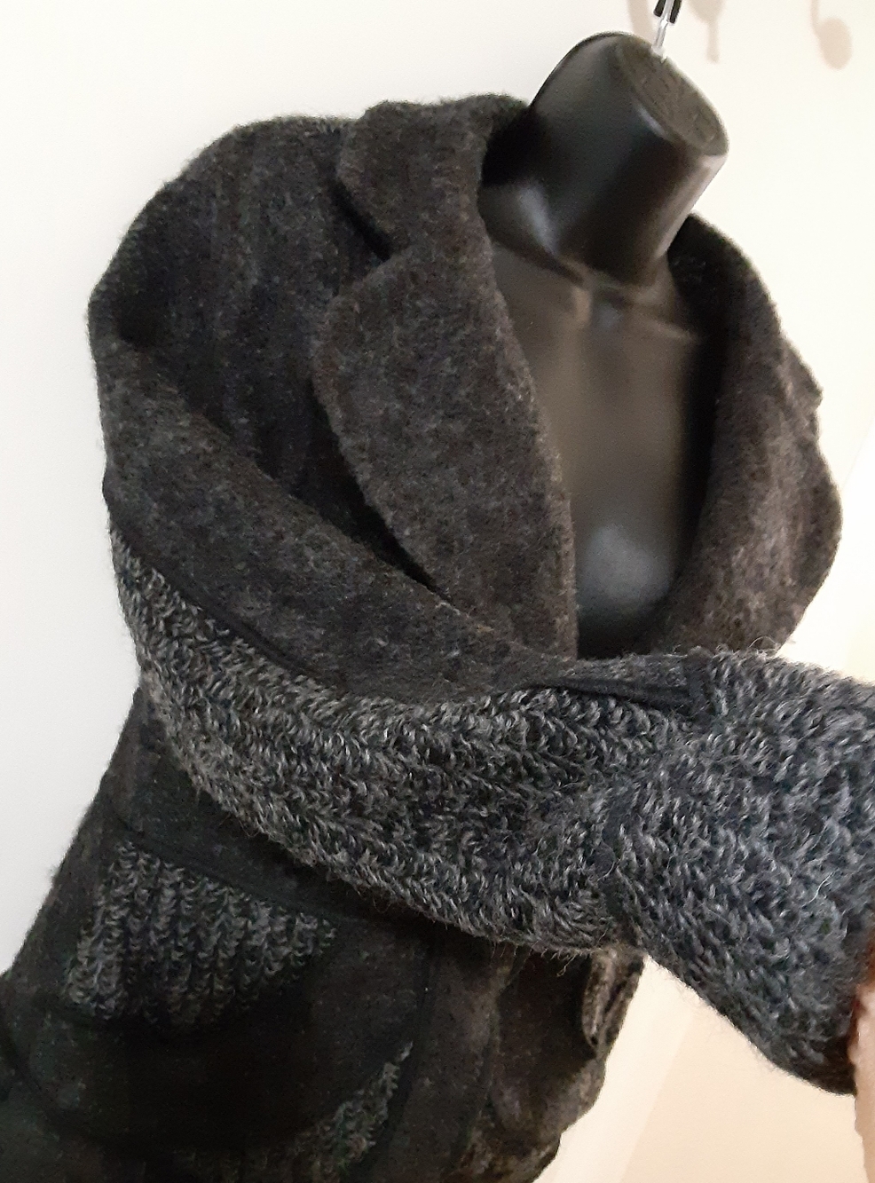 Wool Blend Foley’s Joy Textured Jacket Structured Hook Eye Pockets M
